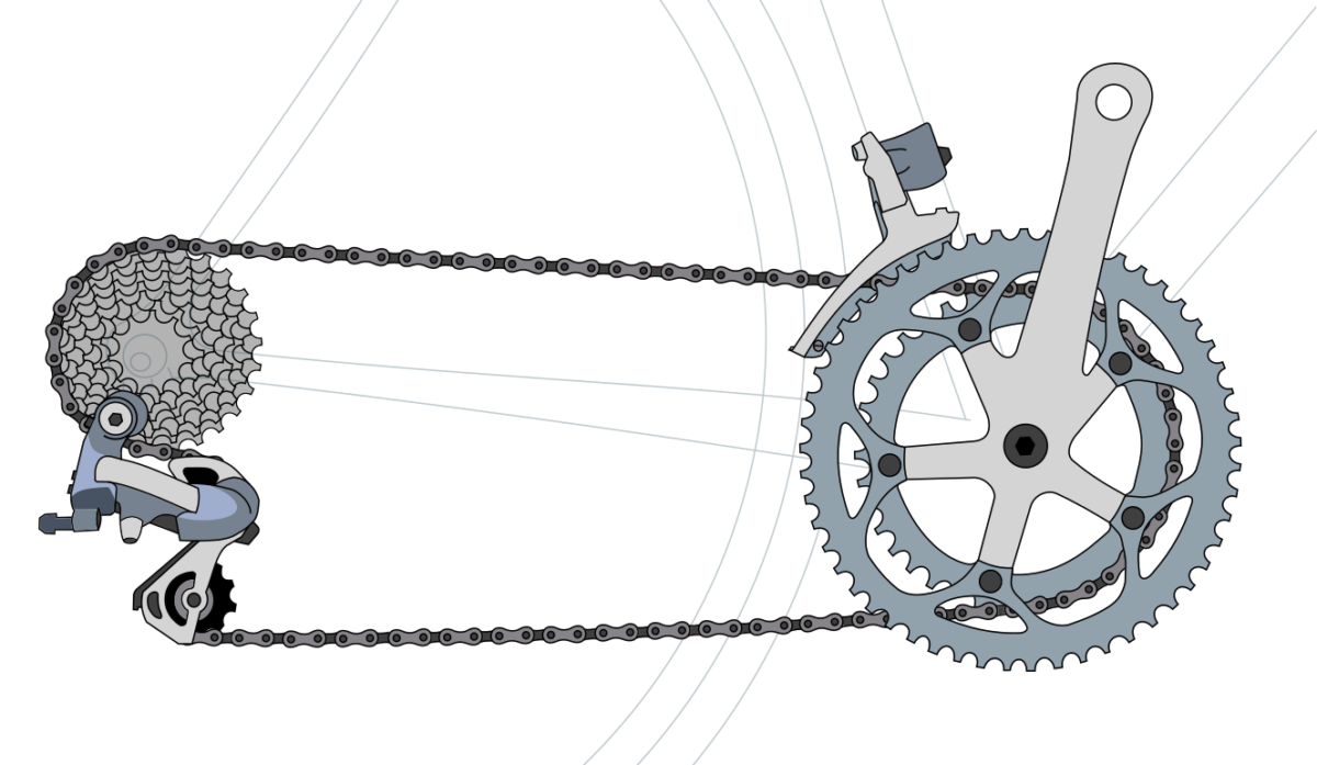 bicycle gears and chain