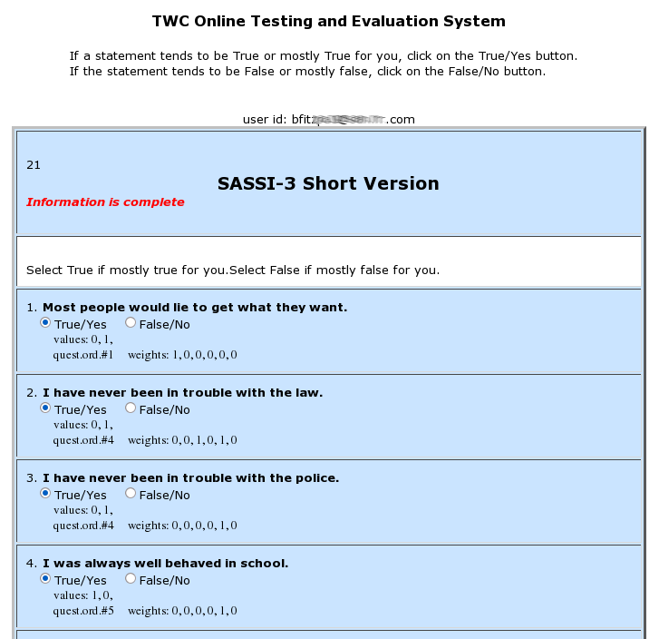 all clients of a test